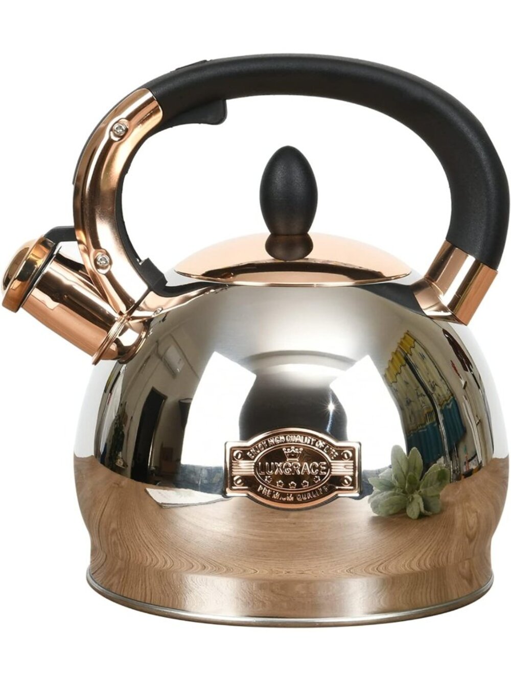 Whistling Tea Kettle - Stainless Steel, Quick Heat Distribution, 2.8 Quart